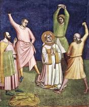 The Stoning of St. Stephen by Bernardo Daddi [1324]