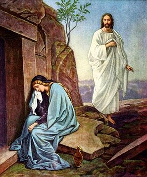 Jesus at tomb with Mary Magdalene